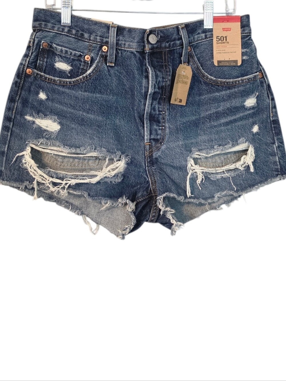 Levi's Women's Distressed High-Rise Cutoff Jean Shorts Size 31